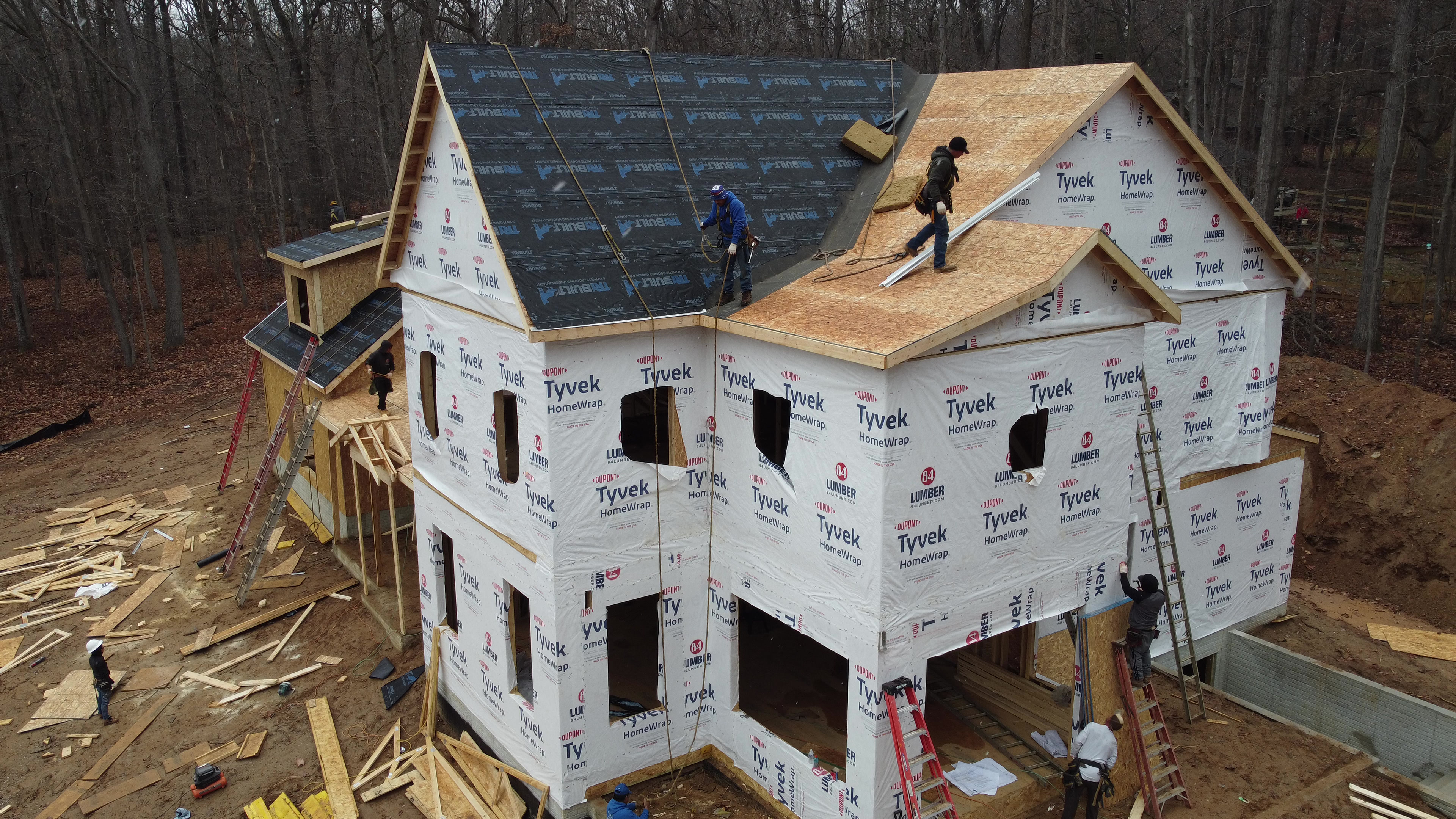 GMP team installing a roof with attention to each section